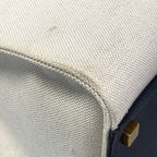 Saint Laurent Paris Tote Manhattan Ivory Black Leather — view 6