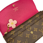 Louis Vuitton Wallet Blue Ming Flower Collection Portefeuille Emily Hot Pink — view 3