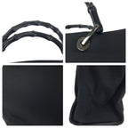 Gucci Bamboo Black Silver Nylon 002 Tote — view 5
