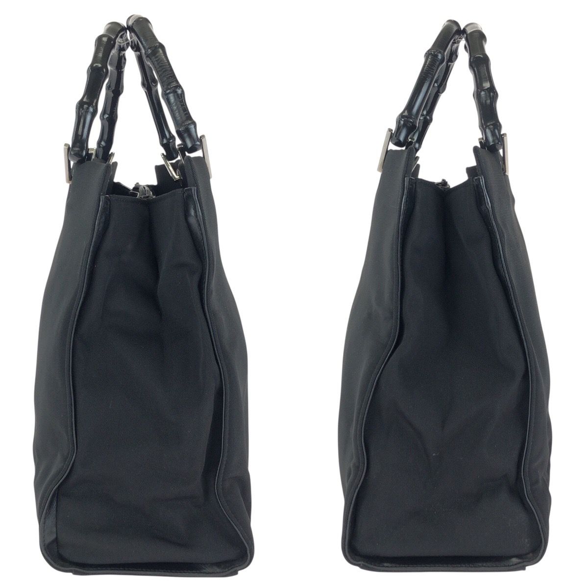 Gucci Bamboo Black Silver Nylon 002 Tote — view 8