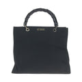 Gucci Bamboo Black Silver Nylon 002 Tote
