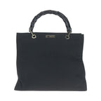 Gucci Bamboo Black Silver Nylon 002 Tote