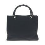 Gucci Bamboo Black Silver Nylon 002 Tote — view 2