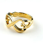 Tiffany & Co Double Loving Heart Ring YG Yellow Gold — view 2