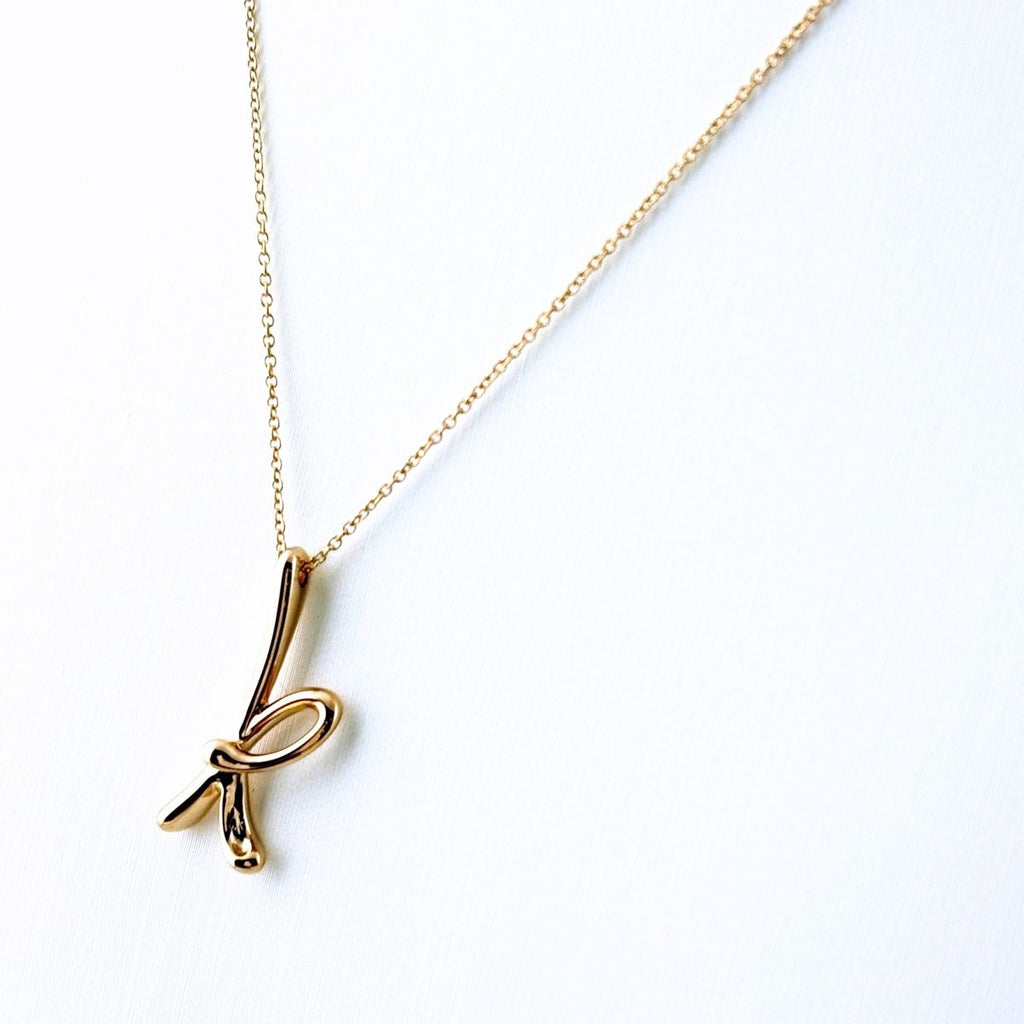 Tiffany & Co Letter Necklace PG Pink Gold