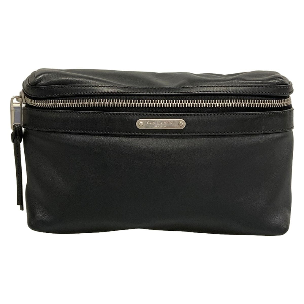 Saint Laurent Paris Waist Pouch City Belt Bag Black Leather