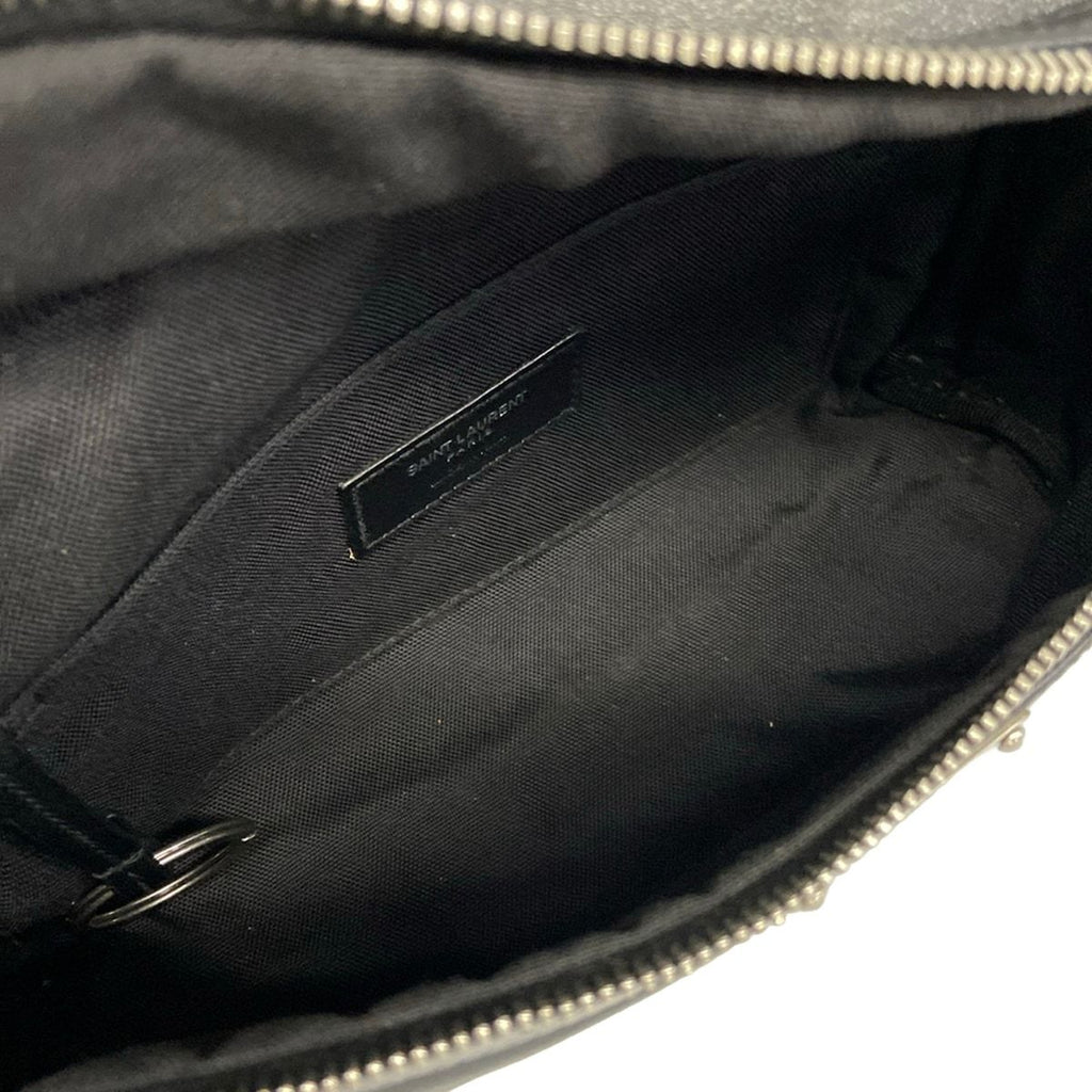 Saint Laurent Paris Waist Pouch City Belt Bag Black Leather — view 7