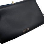 Celine Shoulder Bag Trio Flap Leather Black — view 7