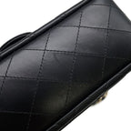 Chanel Chain Shoulder Bag Mini Quilted 20 CC Logo Lambskin Black — view 6