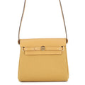 Hermes Shoulder Bag Herbag Zip Mini Paille Gold Toile Ash Vache Hunter