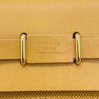 Hermes Shoulder Bag Herbag Zip Mini Paille Gold Toile Ash Vache Hunter — view 6