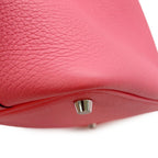 Hermes Handbag Picotin Lock PM Rose Azalea Silver Taurillon Clemence — view 6