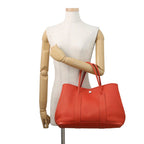 Hermes Tote Garden Party PM Rouge Pivoine Silver Negonda — view 4