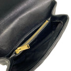 Saint Laurent Paris Handbag Monogram Carre Bag Black Leather — view 7