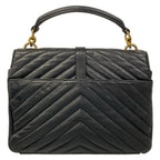 Saint Laurent Paris Handbag Monogram Carre Bag Black Leather — view 3