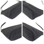 Gucci Black Silver Denim Leather Handbag Pouch — view 3