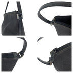 Gucci Black Silver Denim Leather Handbag Pouch — view 5