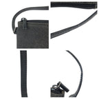Gucci Black Silver Denim Leather Handbag Pouch — view 6