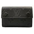 Louis Vuitton Trifold Wallet Monogram Shadow Discovery Compact Leather Cowhide