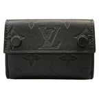 Louis Vuitton Trifold Wallet Monogram Shadow Discovery Compact Leather Cowhide