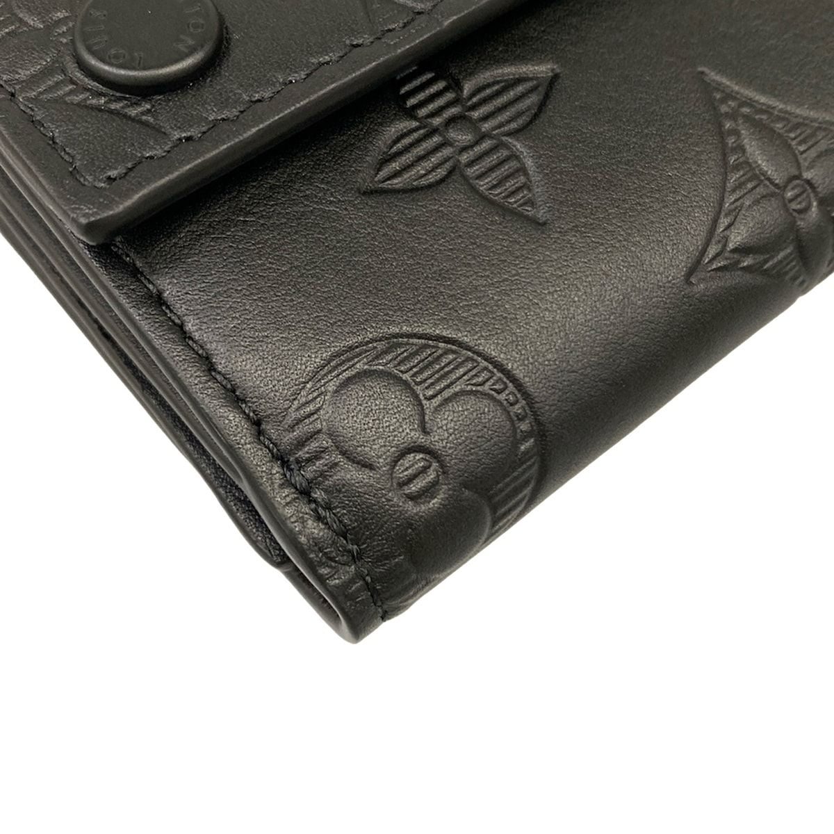 Louis Vuitton Trifold Wallet Monogram Shadow Discovery Compact Leather Cowhide — view 7