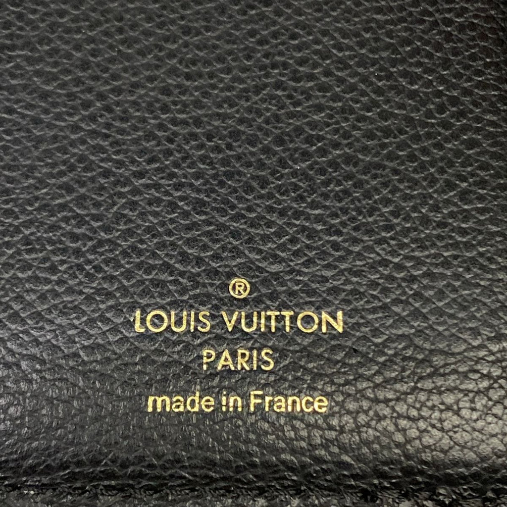 Louis Vuitton Trifold Wallet Monogram Portefeuille Pallas Compact Noir Leather — view 5