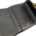Louis Vuitton Trifold Wallet Monogram Portefeuille Pallas Compact Noir Leather — view 3