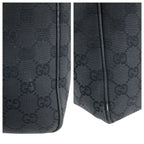 Gucci Black Silver GG Canvas Leather Tote Shoulder — view 6