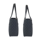 Gucci Black Silver GG Canvas Leather Tote Shoulder — view 8