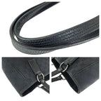 Gucci Black Silver GG Canvas Leather Tote Shoulder — view 5