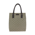 Gucci Brown Dark Silver GG Supreme Canvas Tote Shoulder