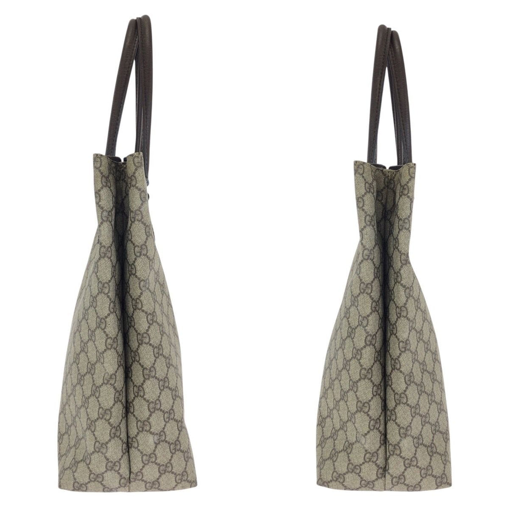 Gucci Brown Dark Silver GG Supreme Canvas Tote Shoulder — view 8