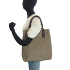 Gucci Brown Dark Silver GG Supreme Canvas Tote Shoulder — view 7