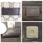 Gucci Brown Dark Silver GG Supreme Canvas Tote Shoulder — view 4