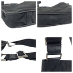 Prada Tessuto Black Silver Nylon Shoulder — view 5