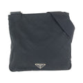 Prada Tessuto Black Silver Nylon Shoulder