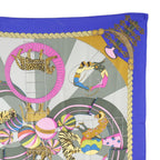 Hermes Carre 90 Circus Silk Blue Scarf — view 3