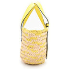 Loewe Basket Bag Handbag Beige Yellow Raffia Leather — view 3