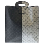 Louis Vuitton Monogram Split Tote Black Silver