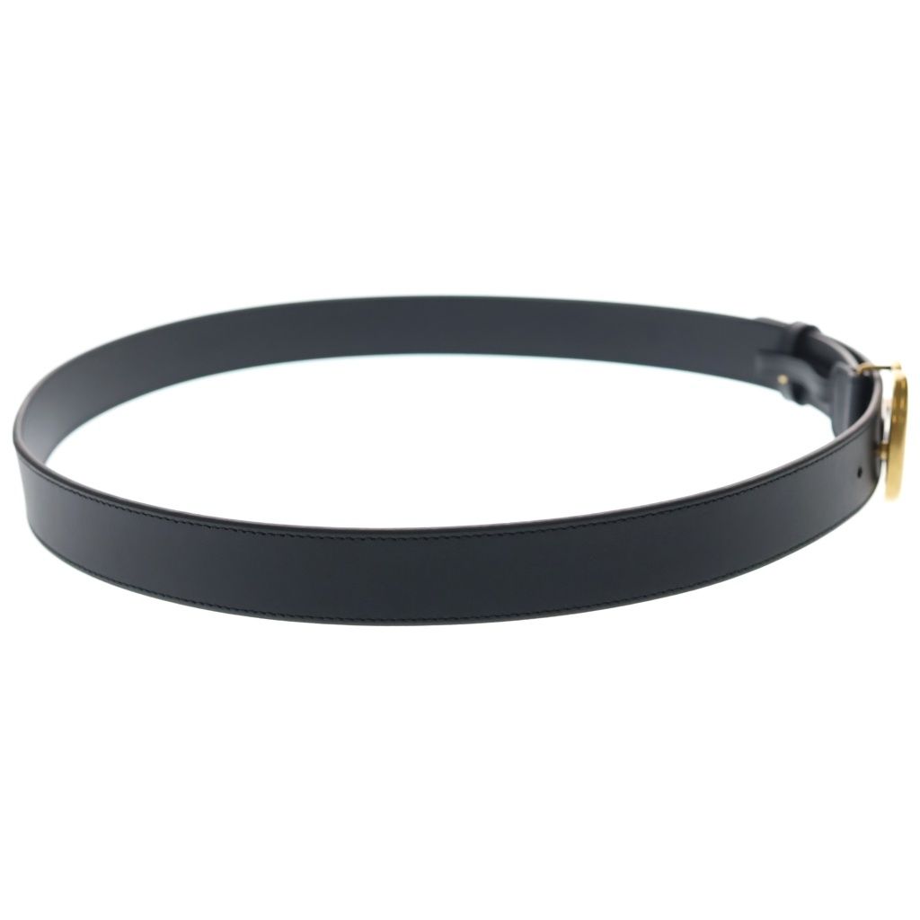 Gucci Double Logo Buckle Leather Belt Black — view 3