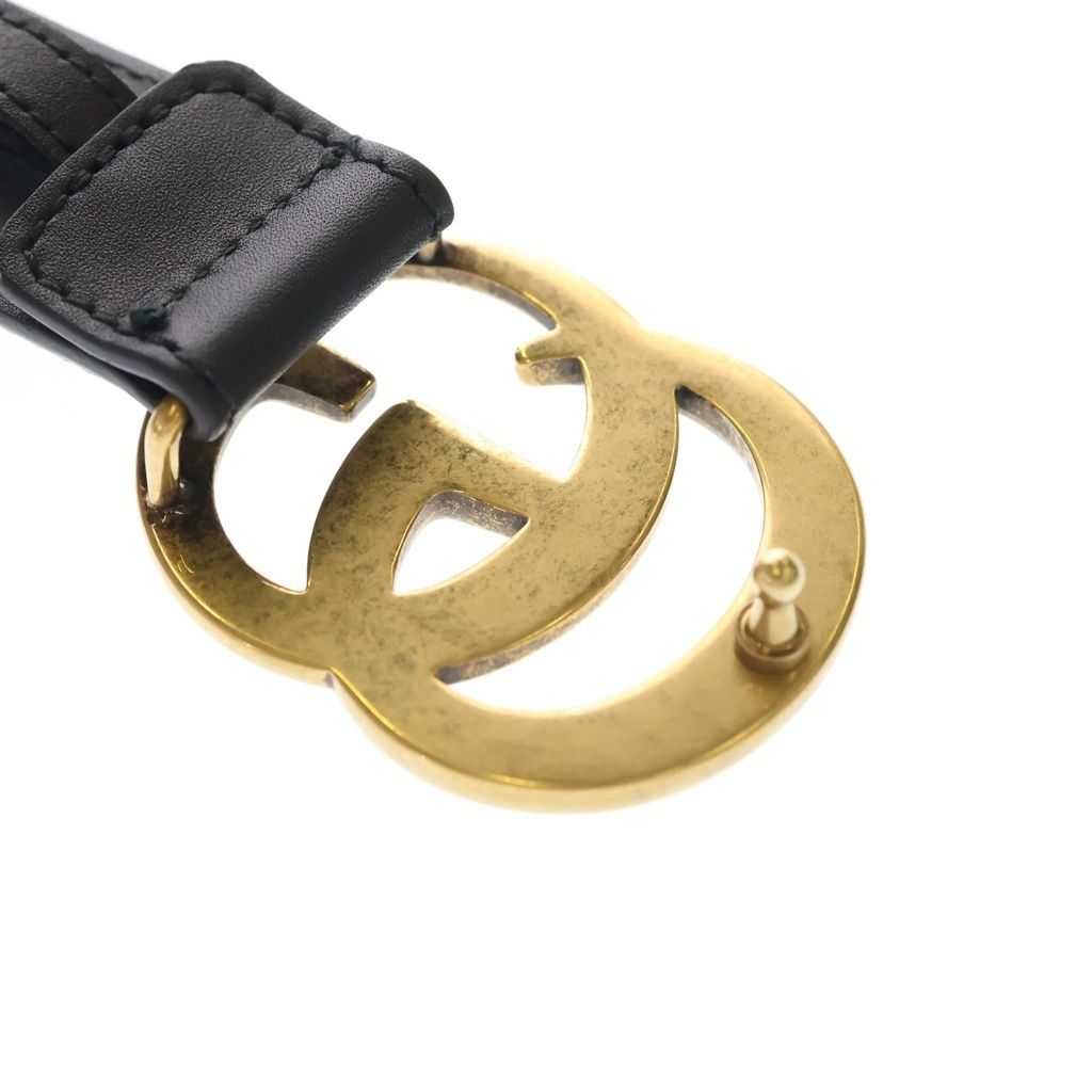 Gucci Double Logo Buckle Leather Belt Black — view 5