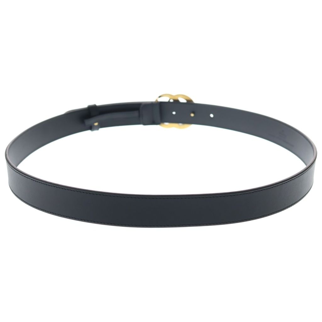 Gucci Double Logo Buckle Leather Belt Black — view 2