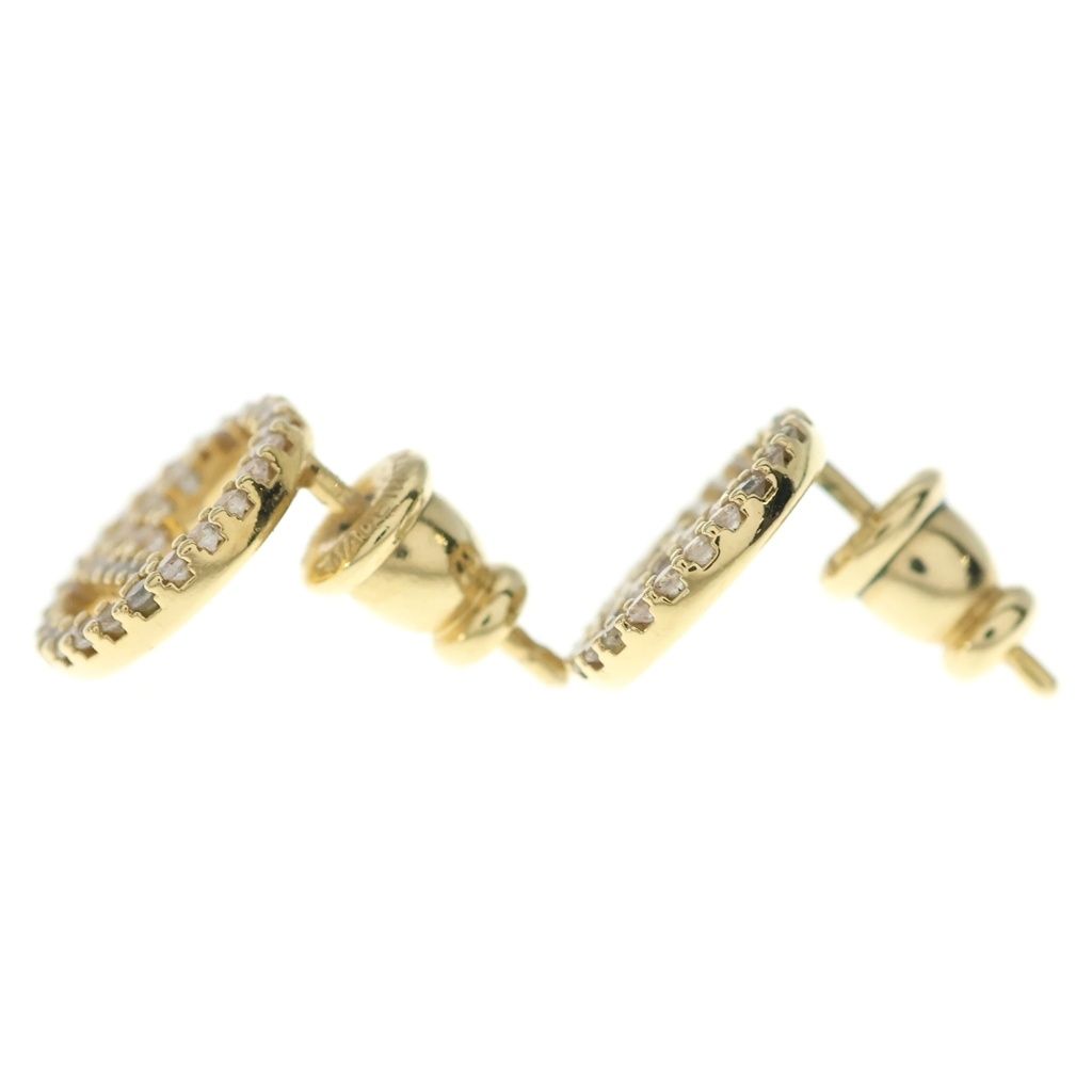Fendi F's Rhinestone Earrings Gold — view 3