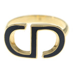 Dior CD Logo Ring Gold Black — view 4