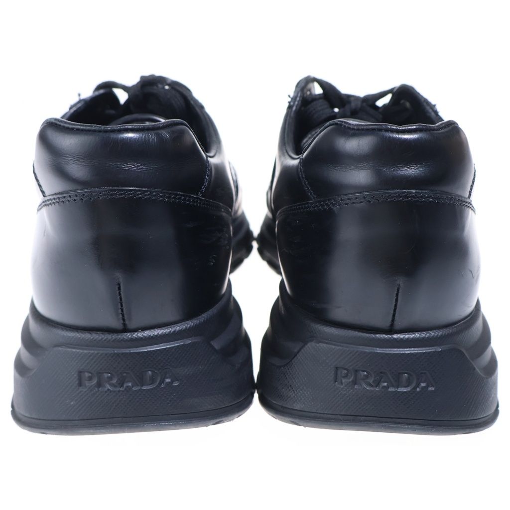 Prada Leather Low Cut Sneakers Black 7 — view 3