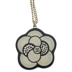Chanel Camellia Rhinestone Pendant Chain White Gold — view 3