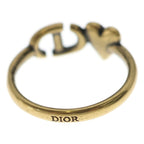 Dior CD Logo Lucky Charm Heart Ring Gold Pink — view 2