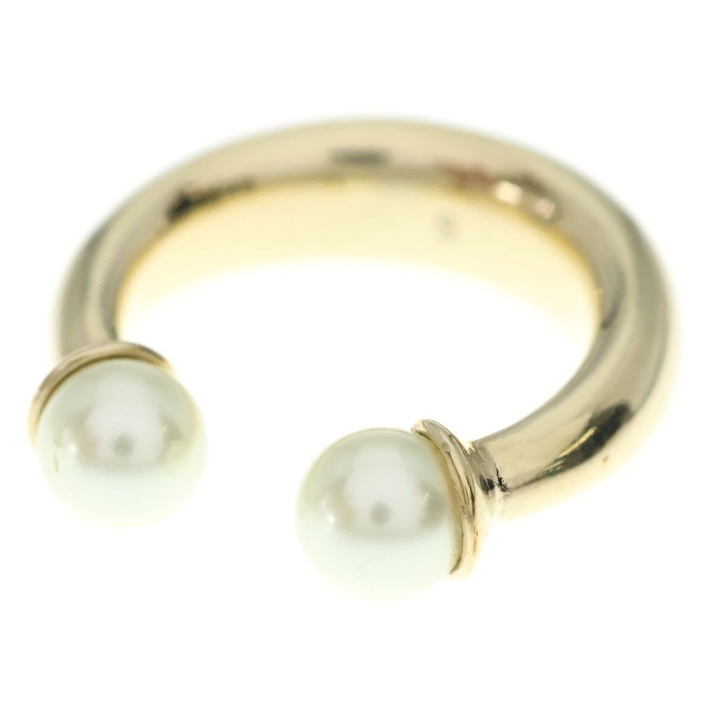 Dior Faux Pearl Ring Gold White