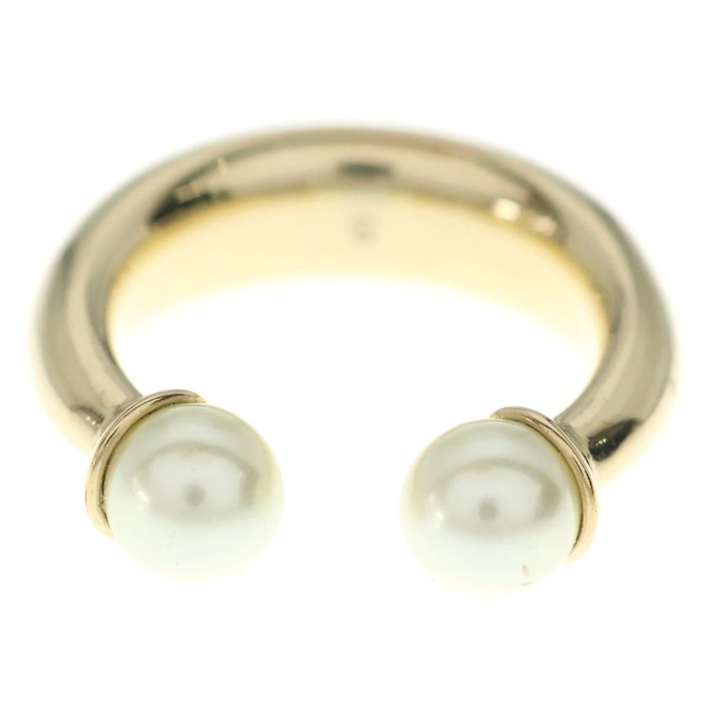 Dior Faux Pearl Ring Gold White — view 4