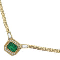 Dior Green Stone Biche Pendant Chain Gold